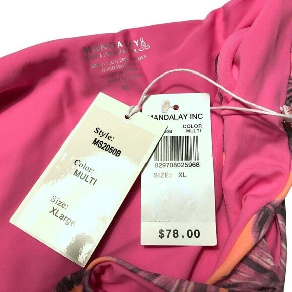 Mandalay Palm Leaf Print Hipster Bikini Bottom Size XL NEW - Picture 3 of 3